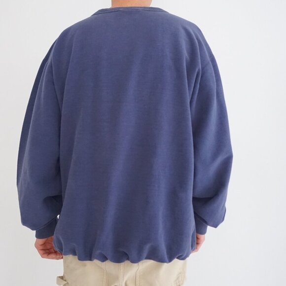 VTG Northern Elements Blue 100% Casual Soft Relaxed Cotton Crewneck Sweater L - Picture 2 of 10